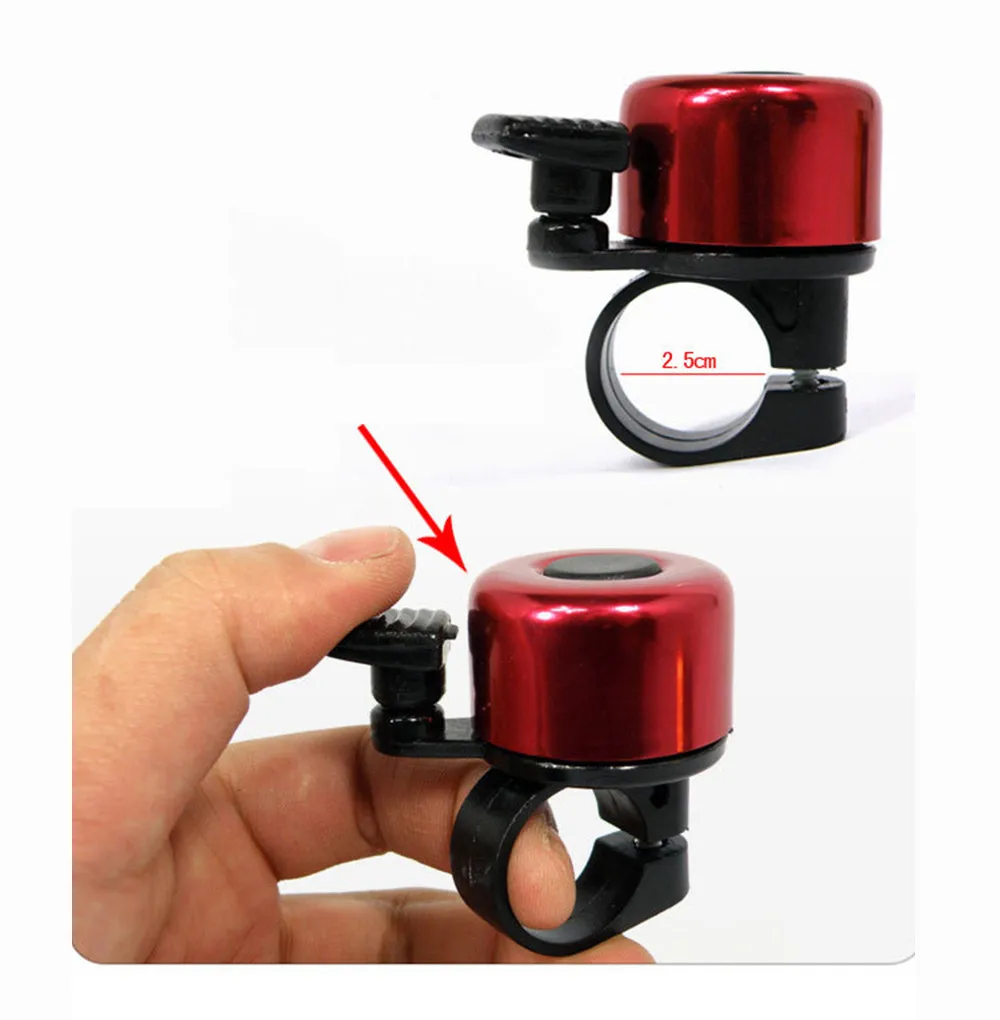 

Mini Bicycle Bell For Safety Cycling Bicycle Handlebar Metal Ring Black Bike Bell Horn Sound Alarm outdoor cycling parts