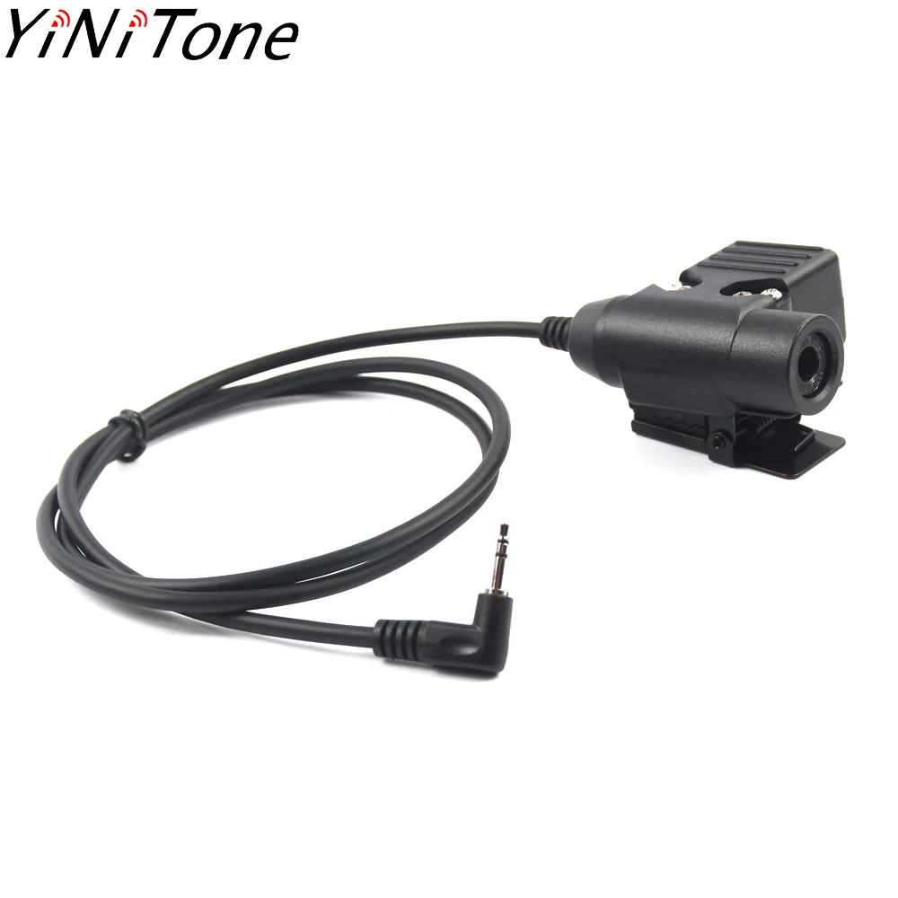 1 Pin 2.5mm Military Headset U94 PTT For COMTAC MSA EARMOR TCA TRI NATO plug for Motorola T6200C Cobra MT600 Talkabout Radio