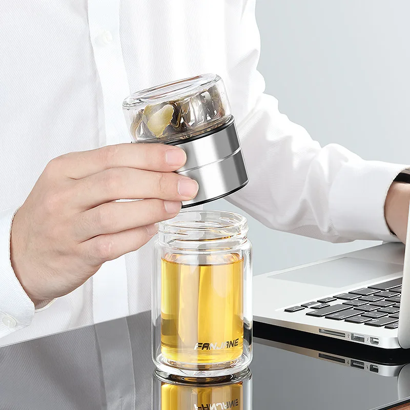 200 мл стеклянная бутылка для воды с мешком высокая из боросиликатного материала