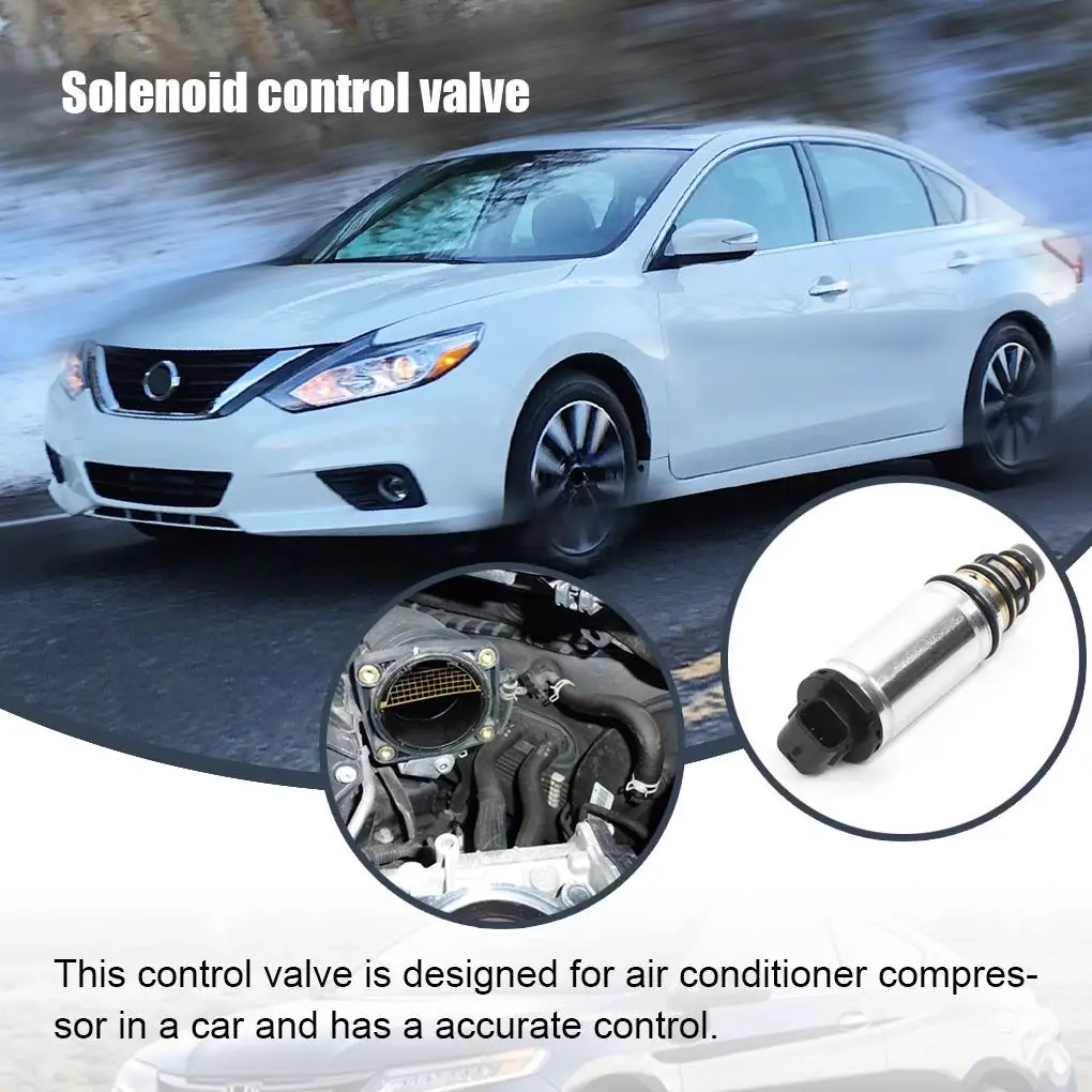 

Control Valve A/C Compressor Solenoid Control Valve Accessory Replacement for Altima 2013-2018 2.5L 3.5L SL SV