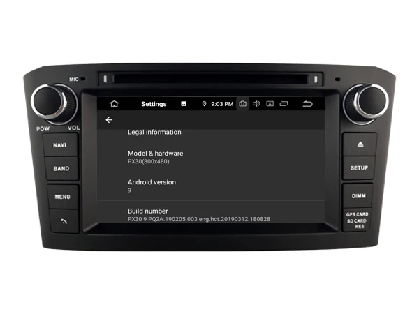 Car Android 9.0 DVD GPS Player For Toyota Avensis T25 2003 2004 2005 2006 2007 2008 Octa Core 4GB+64GB Radio BT Wifi DAB+ Stereo
