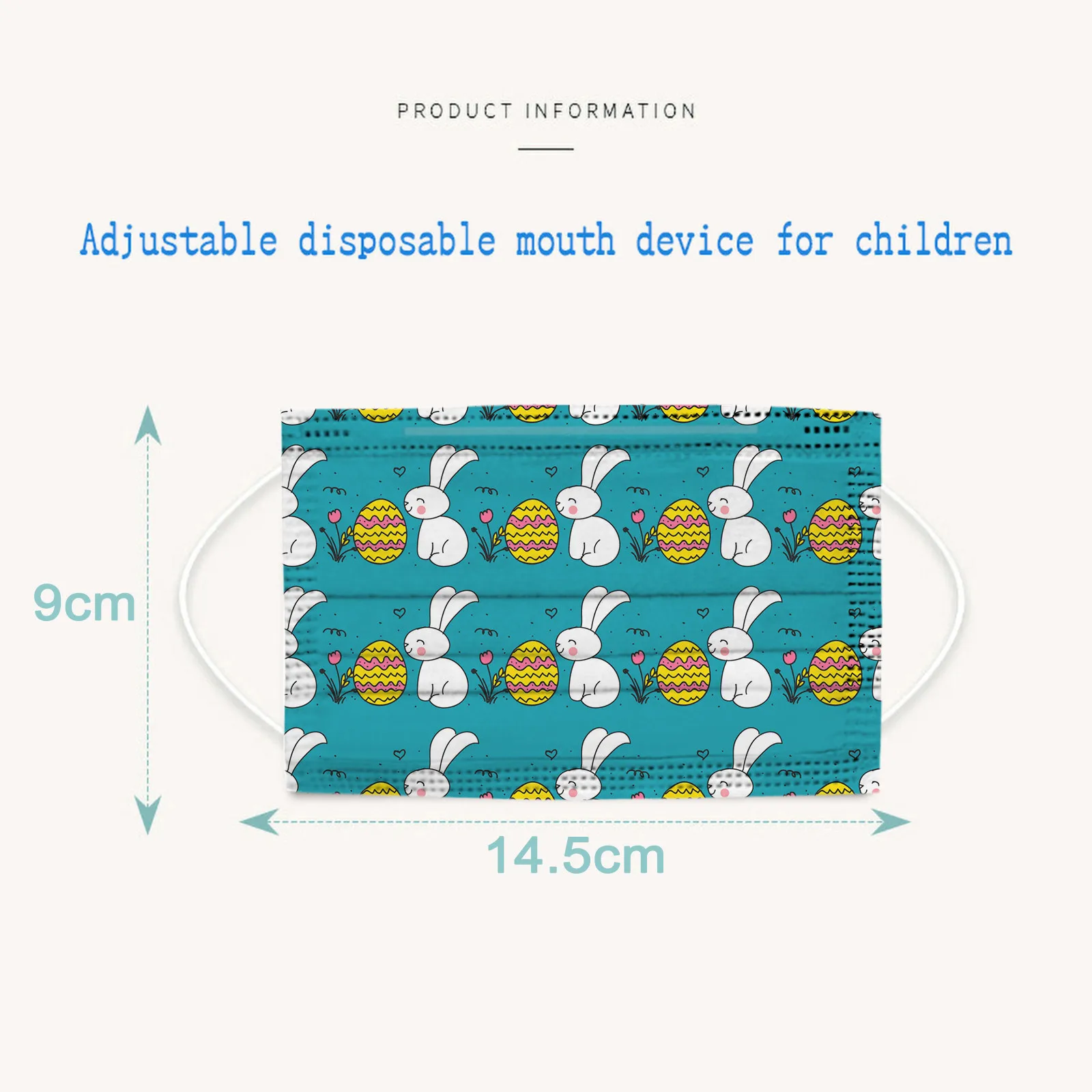 

50PC Kid's Cute Butterfly Rabbit Easter Eggs Disposable Protection Three Layer Breathable Face Mask Easter Mask mascarillas nio