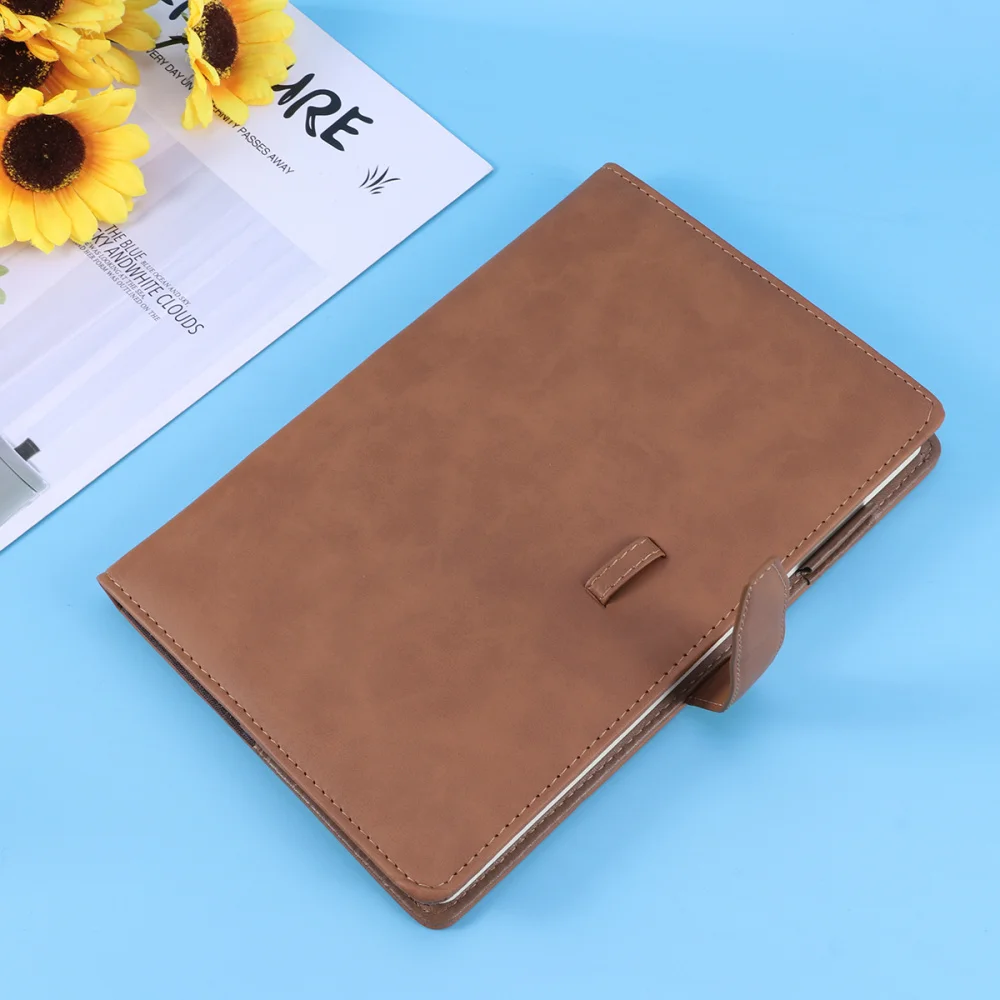 

Fashion A5 Business Notebook Office School Notepad Stationery (Brown)