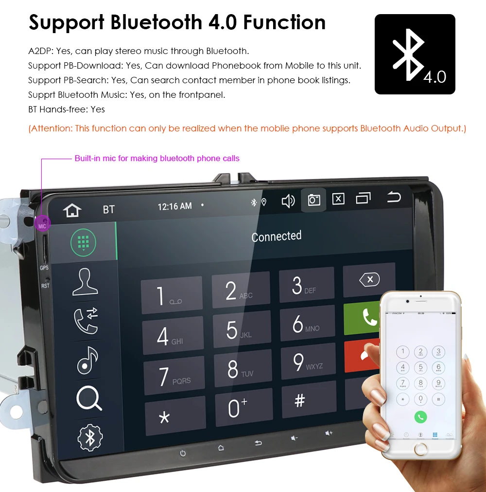 Android 9,0 9 дюймов 2 Din 4G ram 32G rom gps Радио стерео для V W passat golf 4 5 tiguan polo skoda fabia CC DAB wifi BT CAM