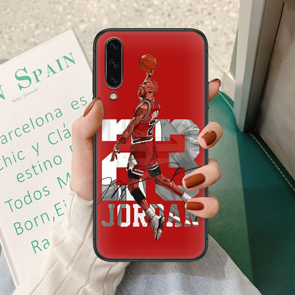 

Basketball Jordan 23 Phone case For Samsung Galaxy A 5 10 20 3 30 40 50 51 7 70 71 E S 4G 16 17 18 black back tpu prime painting