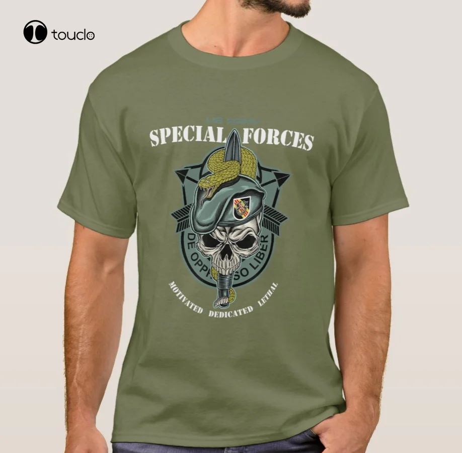 

Us Army Green Beret Airborne 5Th Special Forces Group Badge T-Shirt. Summer Cotton Short Sleeve O-Neck Mens T Shirt New S-5Xl