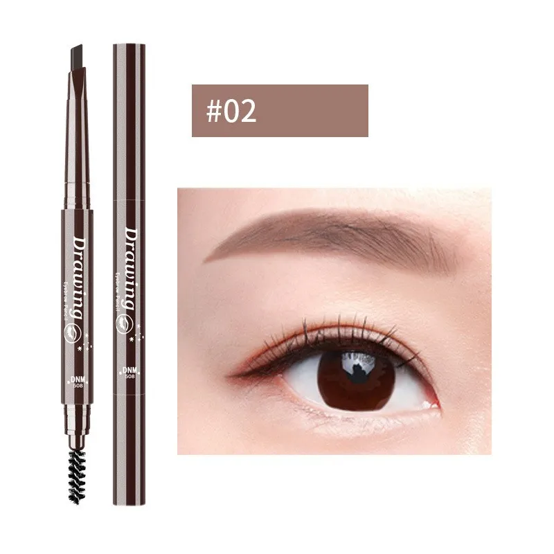 Автоматический карандаш для бровей с двойными насадками натуральный макияж