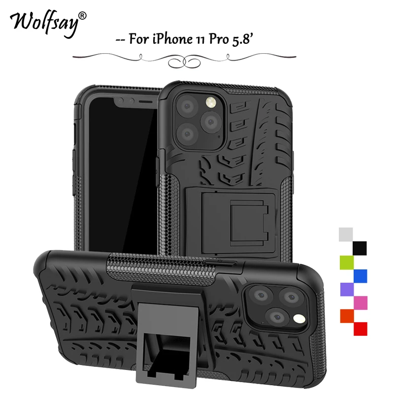 

For iPhone 11 Pro Case Shockproof Armor Rubber Silicone Hard PC Phone Case For iPhone 11 Pro Back Cover For iPhone 11 Pro 5.8'