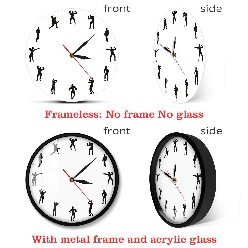 Настенные часы для тренажерного зала прекрасный Настенный декор тренировок