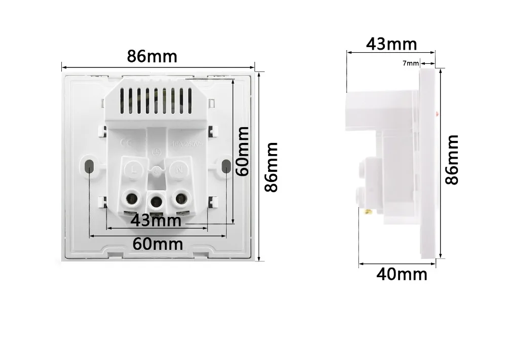 Розетка настенная с двумя USB портами и стеклянной панелью|Электрические розетки|