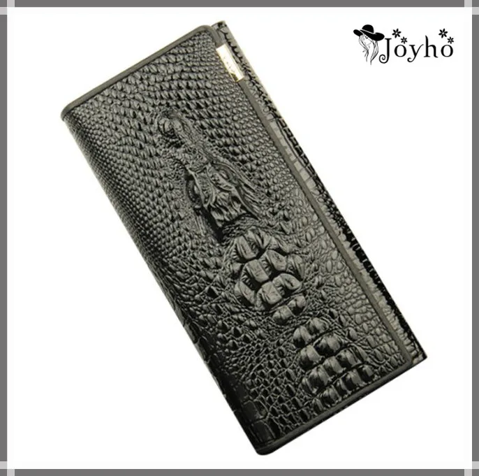 JOYHO Women Lock Wallet Female Handbag Money Coin Purses Holder Genuine Leather PU 3D Alligator Crocodile Long Clutch Wallets