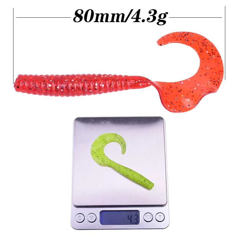5 шт. рыбный запах добавка силиконовые мягкие приманки 80 мм 4 3g черви рыболовные