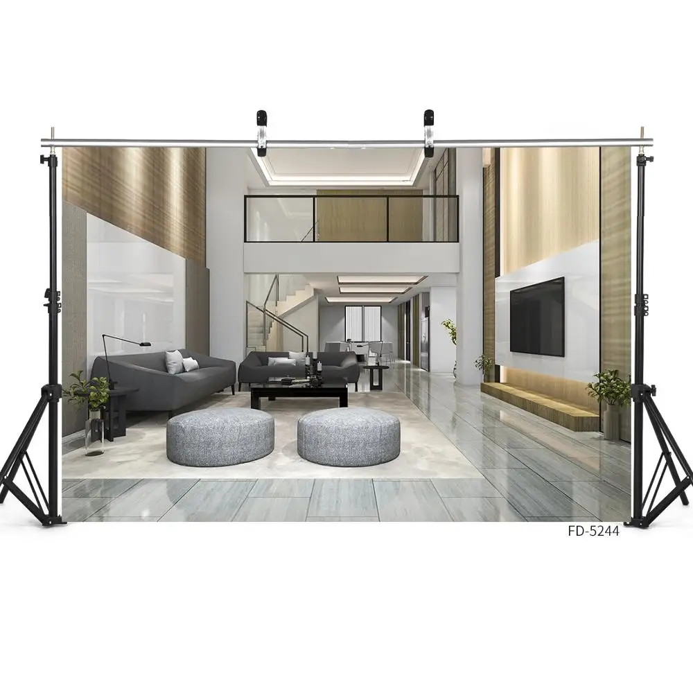 Фон для фотосъемки в гостиной диван мебель лестницы индивидуальный фон