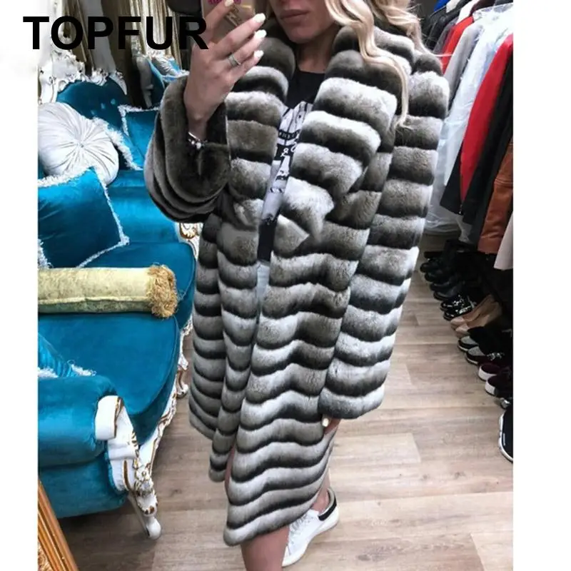 Верхняя одежда из натурального меха 100 см. Длинная модная теплая Толстая меховая