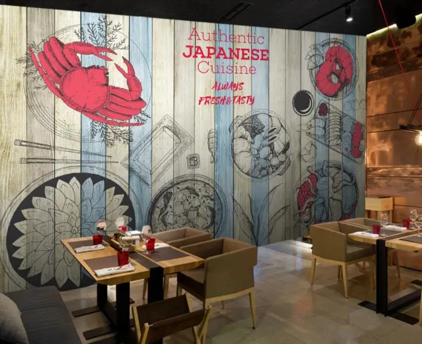 Обои на заказ ручной работы для японской кухни японский ресторан фоновые обои