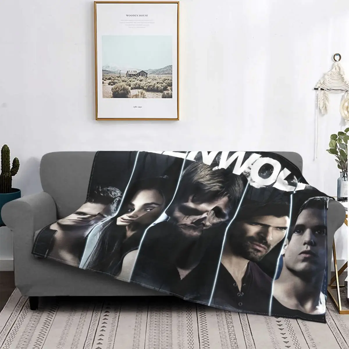 

Teen Wolf Blanket Fleece Spring Autumn Mystery Drama Action Portable Warm Throw Blanket for Bedding Outdoor Bedspreads