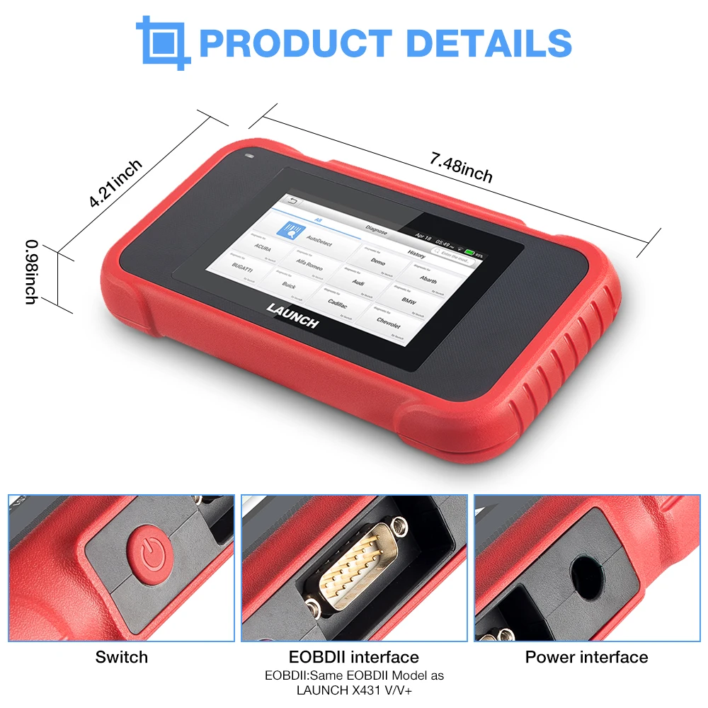 

LAUNCH X431 CRP123E OBD2 Car Scanner OBD OBDII Engine ABS Airbag SRS Transmission Automotive diagnostic Tools free update CRP123