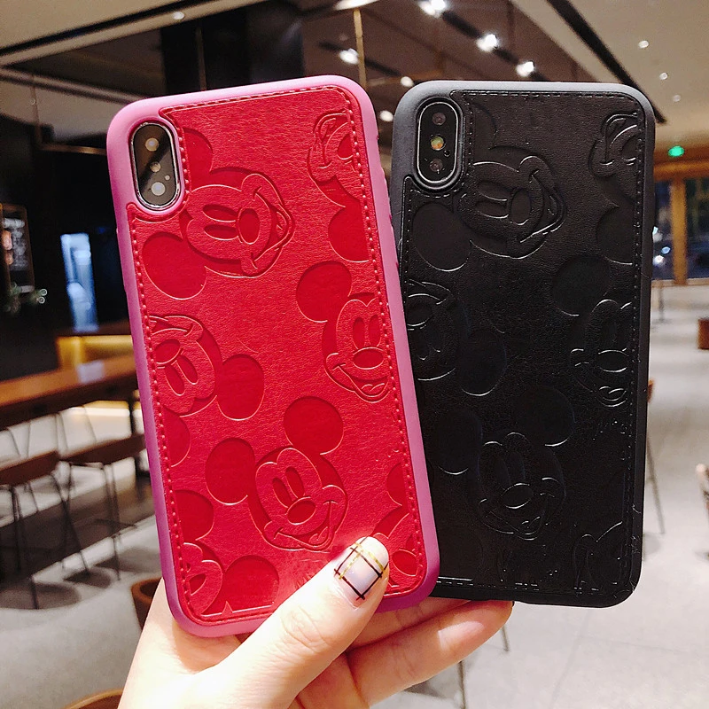 Популярный милый мягкий кожаный чехол для телефона с Минни Маус для iphone 6 plus 7 7plus 8 8plus X XS XR MAX 11 Pro розовый высококачественный чехол