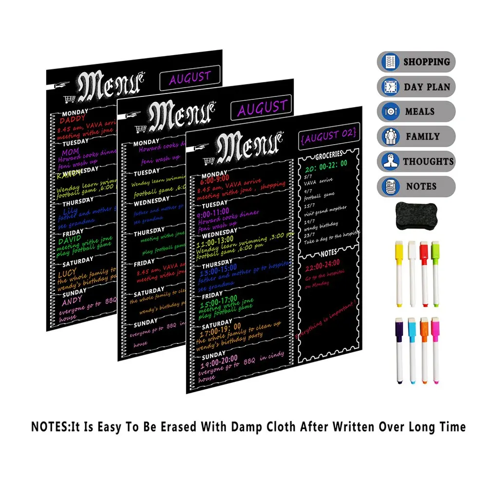 Магнитный A3 планировщик доска Кухня холодильник большой со стирающейся от