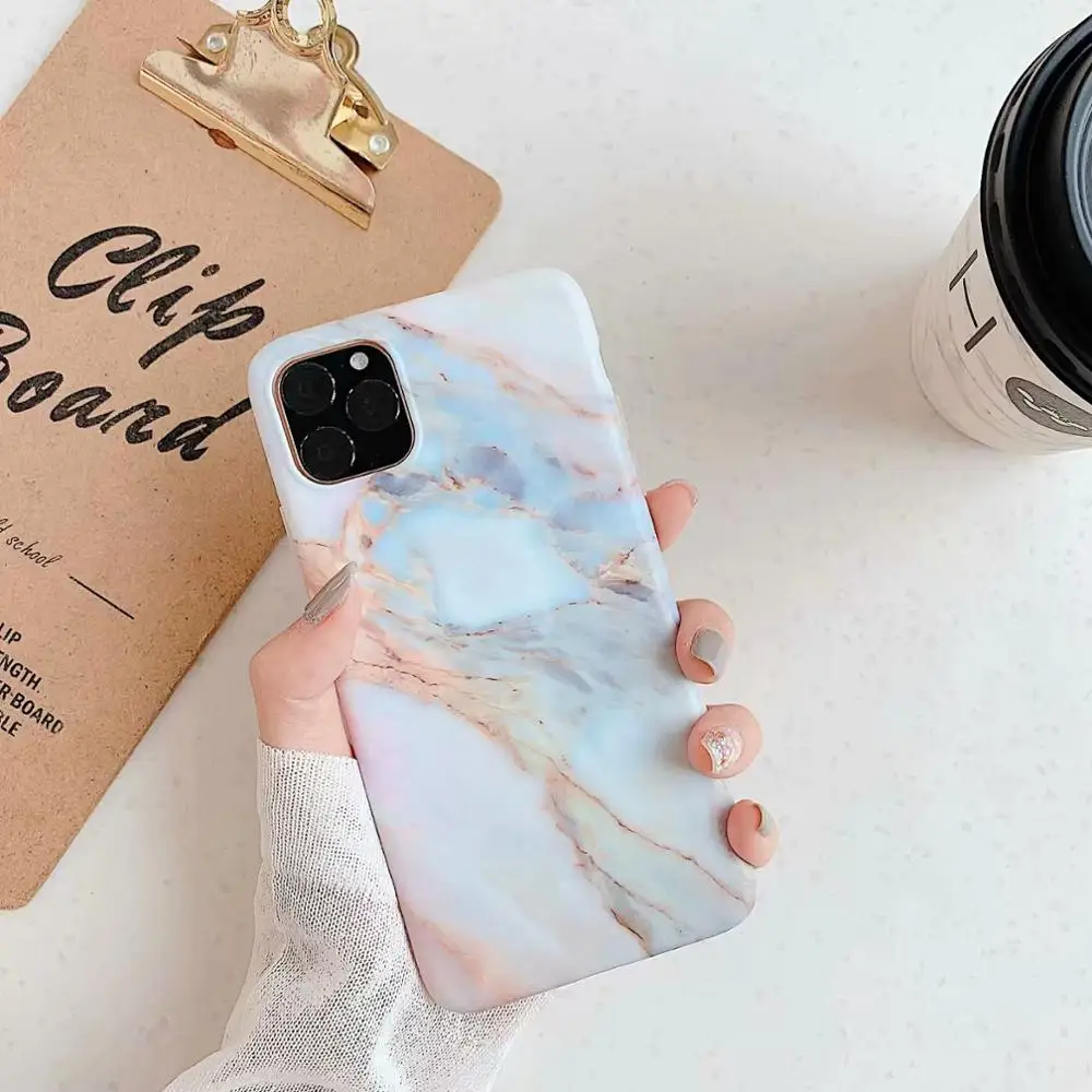 Силиконовый чехол ORYKSZ с мраморным узором для телефона iphone 11 Pro Max X XR XS 6 6S 7 8 Plus