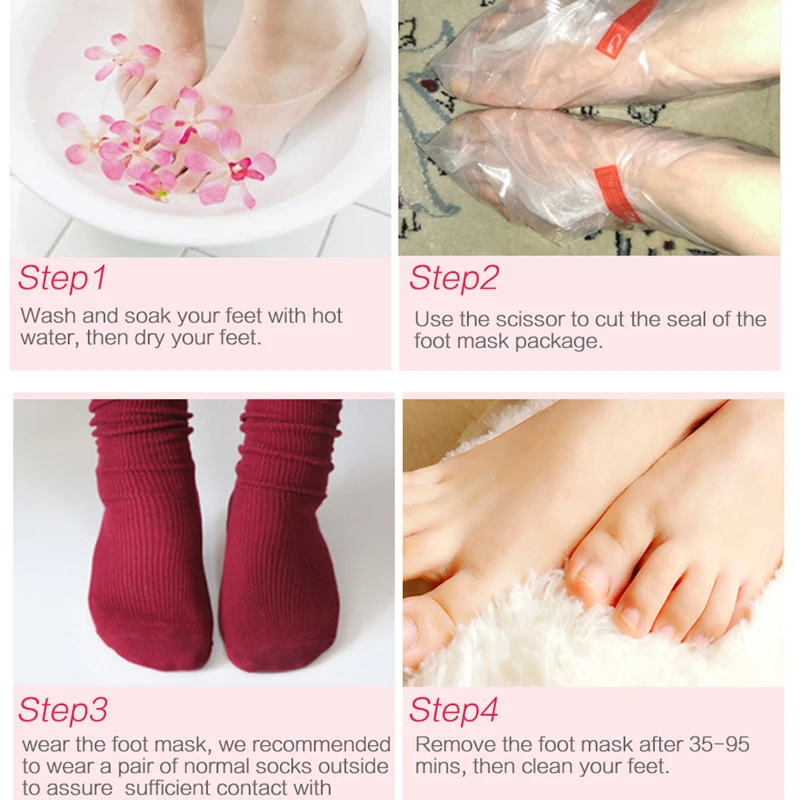 

6Pack Milk Whitening Foot Mask Remove Dead Skin Pedicure Socks Exfoliating Peeling Foot Patch Moisturizing Nourishing Foot Mask