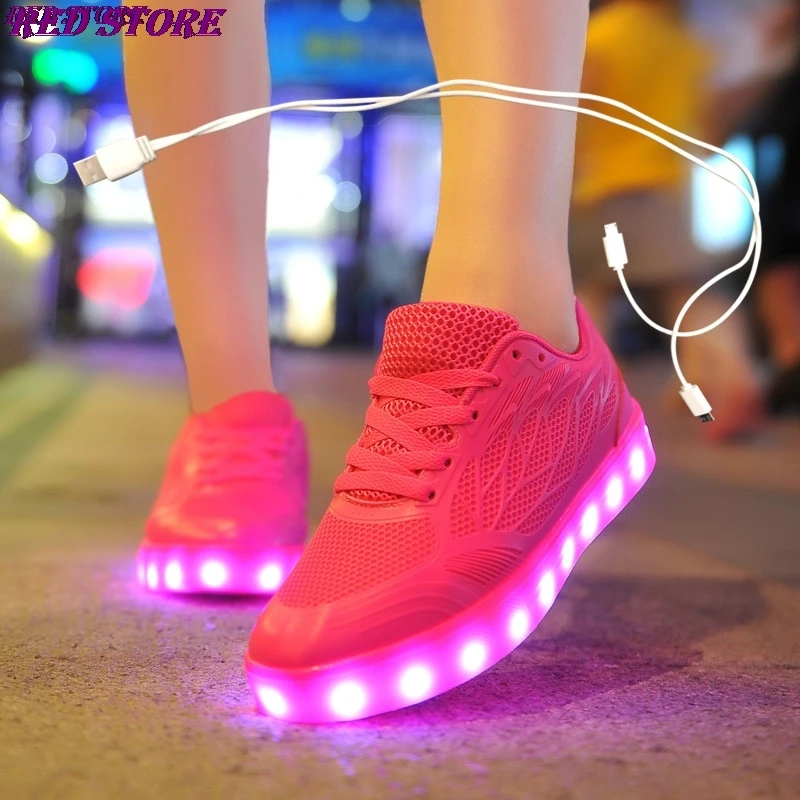 

Bestselling Size 35-40 USB chargering Led Shoes for kids & adults Light Up Sneakers for boys girls men women Glowing Party Shoes