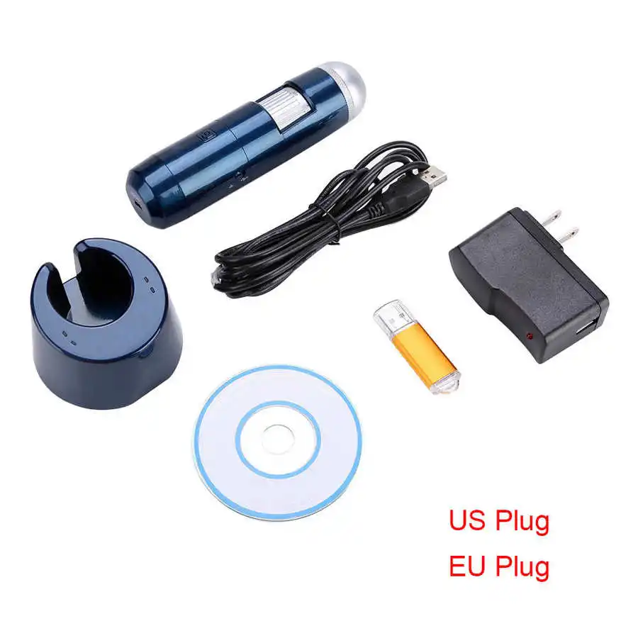 Детектор волосяных фолликулов 5-200X беспроводной Wi-Fi и USB HD для кожи головы