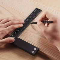 200 mm l scale woodworking scriber hole scriber aluminum right angle scriber marking gauge measuring tool