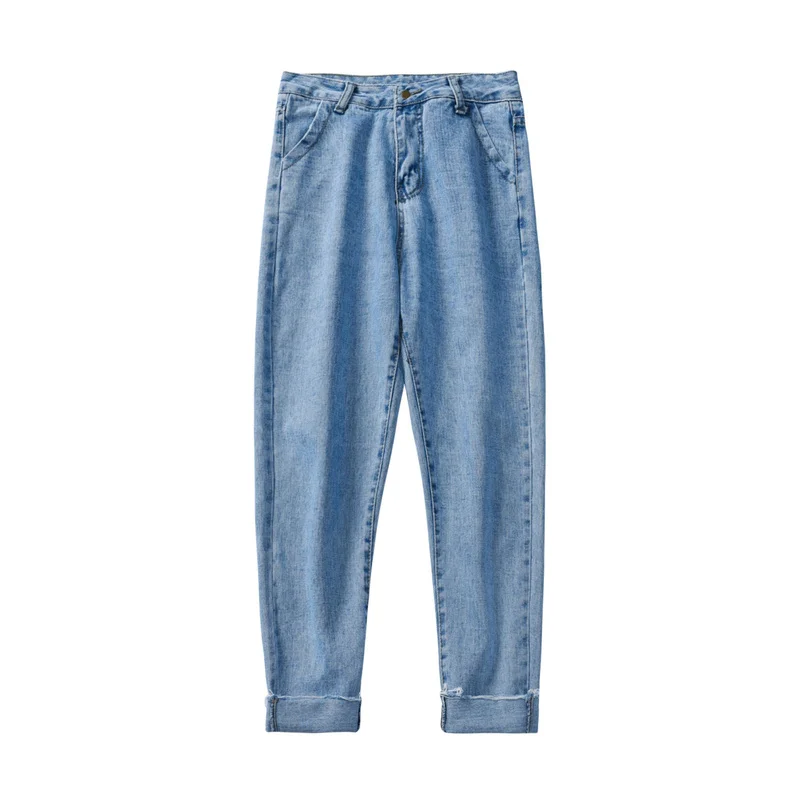 Liketkit мужские джинсовые штаны-шаровары 2019 новые осенние однотонные повседневные