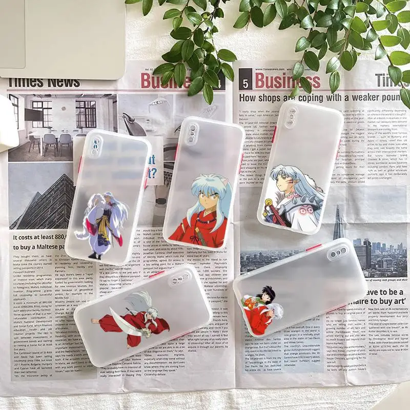 

InuYasha Sesshomaru Kagome anime Phone Case matte transparent For iphone 7 8 11 12 13 plus mini x xs xr pro max cover