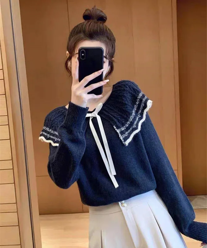 

Молодежный Женский пуловер в западном стиле от cмаз