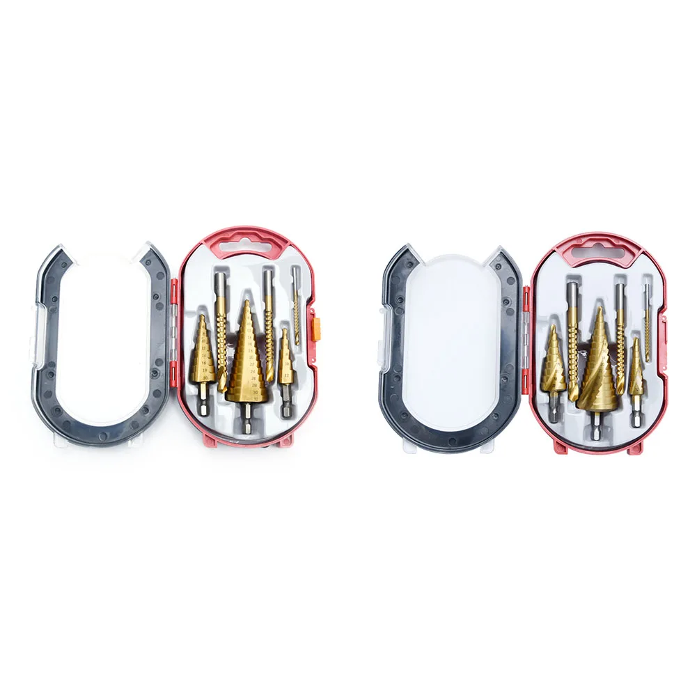 

Сверлильный станок, спиральное ступенчатое сверло, набор ступенчатых сверл в виде пагоды