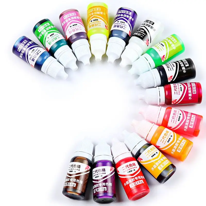 

15 Pcs/set DIY Handmade Jewelry Crafts Making Coloring Pigment UV Crystal Glue Gel Oily Solid Color Resin Dye 203B