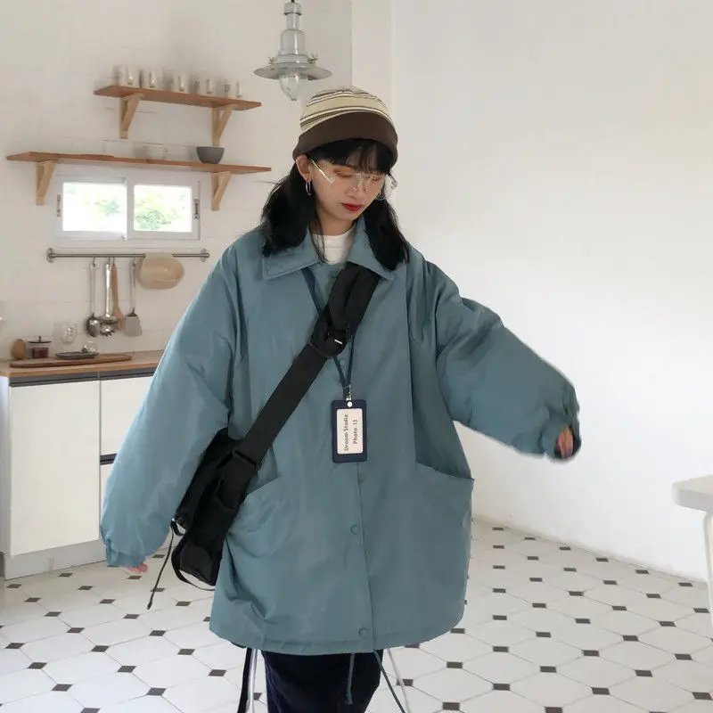 

2021 Autumn Women Jacket Single Breasted Long Sleeve Thin Loose Korea Style Single Layer Women Summer Coat Solid Color Outwear