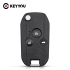 KEYYOU с резиновой прокладкой, 234 кнопки для Honda Accord Civic 2006-2011 2018 CRV Pilot Fit, модифицированный пульт дистанционного управления, чехол для автомобильного ключа