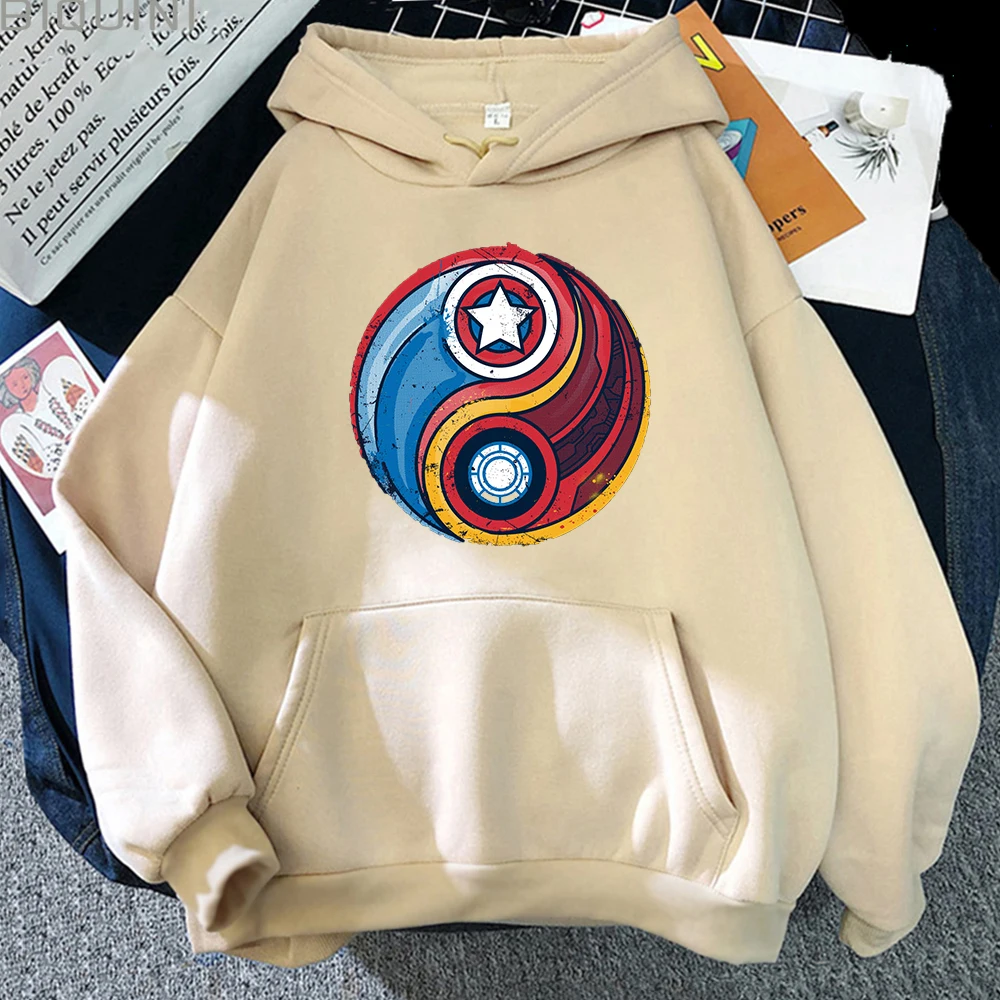 Iron Man Captain America Hoodies Mens Casual Harajuku Sweatshirts Marvel Superhero Hoodie Autumn Disney Cartoon Men Streetwear