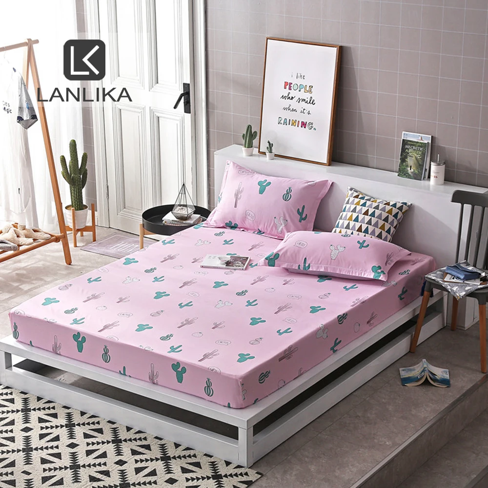 Lanlika 1 шт. простыня для матраса с принтом кактуса на резинке резиновая наволочки