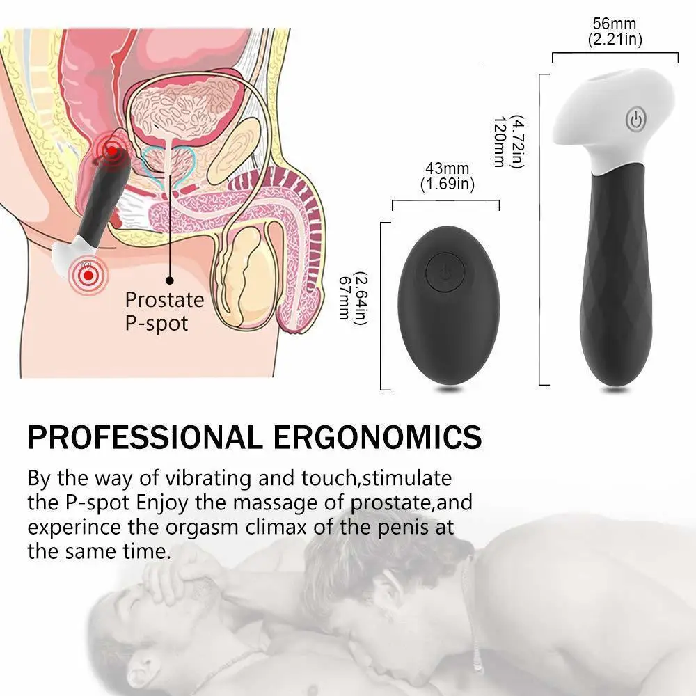 Массажер простаты 9 скоростей вибратор водонепроницаемый мягкий силиконовый