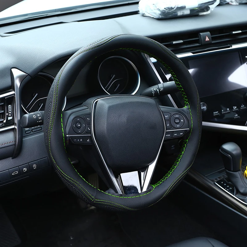 38 см многоцветный чехол рулевого колеса автомобиля DIY микрофибра кожа ручное покрытие Швейные иглы и нитки внутренние наборы Аксессуары