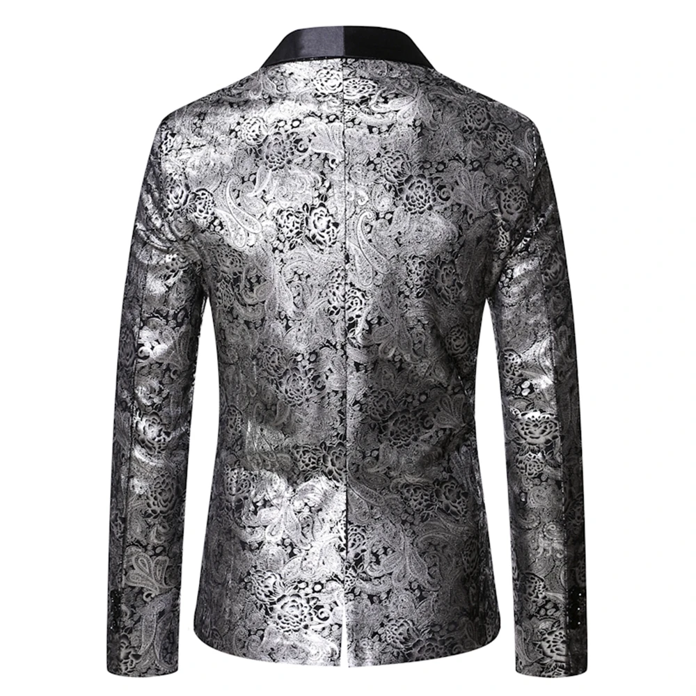 

Blazer Men 2020 New Spring and Autumn Fashion Casual Men's Pure Color Hot Stamping Single Button Business Casual Mens Blazer