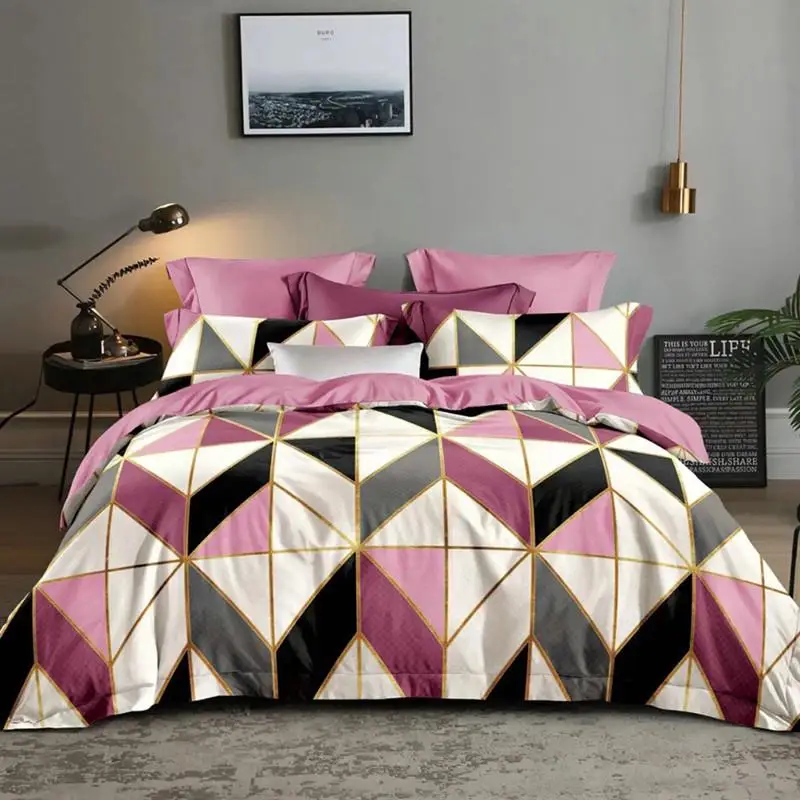 

J Bed Linens Bed Cover Comforter Bedding Set Queen King Size Duvet Cover Set KL96#