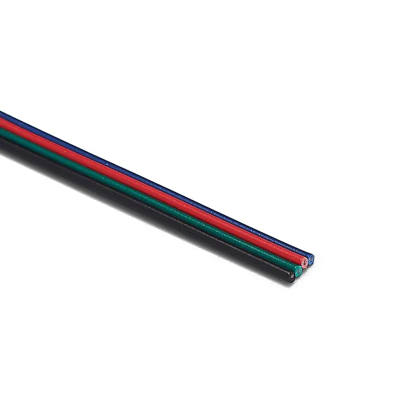 100 м 4 контакта 22AWG 20AWG 18AWG Электрический провод луженая медная проволока 3528 5050 RGB