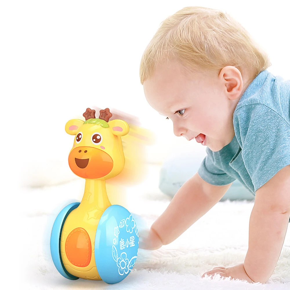 

Baby Toys 0-12 Months Looking Up Training Toy Baby Sliding Rattle Deer Cartoon Giraffe Tumbler Puzzle Learning Education Toy 2