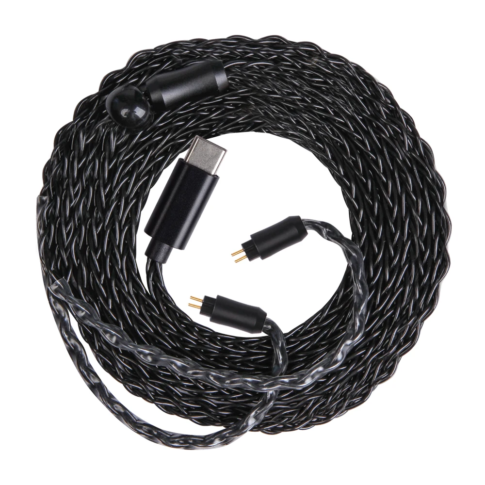 FDBRO 8 ядер посеребренный кабель для наушников MMCX 2PIN A2DC обновление провода наушников Тип C сбалансированный MMCX кабель для SE846 IM1/IM2/X6