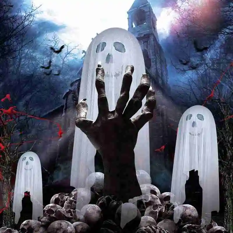 Надувные воздушные шары для Хэллоуина вуаль анимированные привидения товары