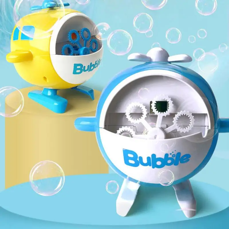 

New Helicopter Bubble Blower Rechargeable/Battery Fully Automatic One-key Bubbler Electric Bubble Gun Toy Wedding Gift
