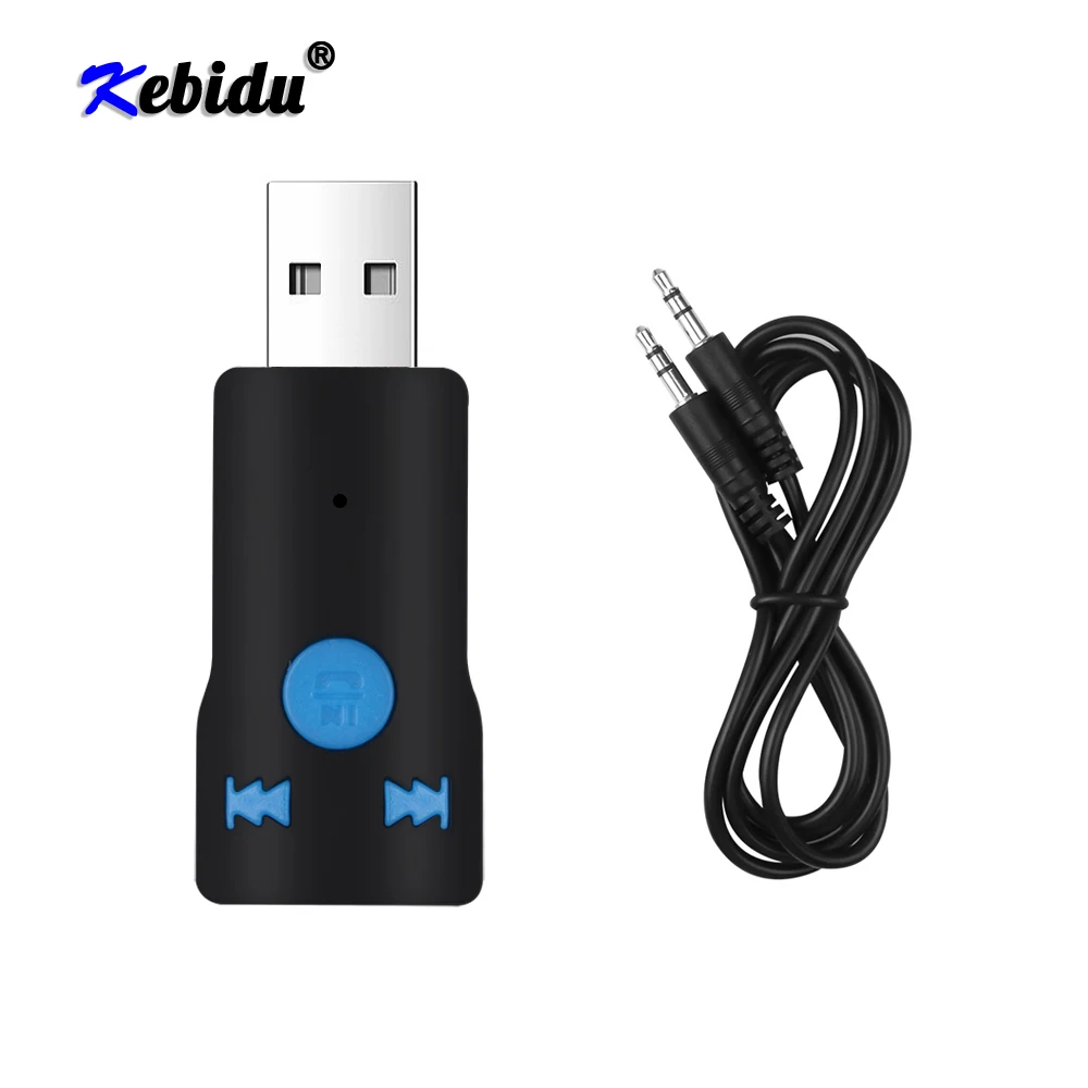 Kebidu 3,5 мм AUX Bluetooth 4,1 приемник беспроводной адаптер USB аудио приемник ключ автомобильный комплект для автомобиля динамик наушники Hands-free
