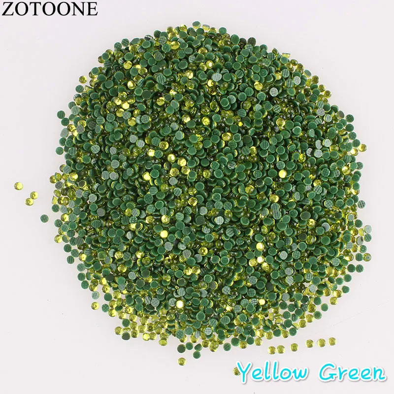 

ZOTOONE 1440Pcs Hot Fix Flatback Resin Rhinestones Iron on For Clothes Nails Phone Decorate Iron DIY Appliques Stickers Strass G