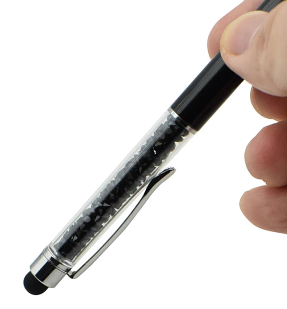 

Beautifully Plastic Crystal Ballpoint Pen 0.7 mm Black Ink Fashion Creative Stylus Touch Pen for Writing Stationery