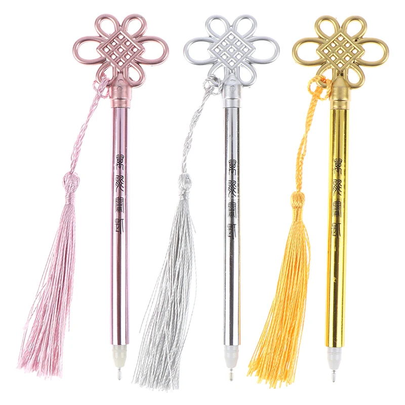 

Novelty Key Gel Pen Kawaii Pure Color Pendant Tassel Neutral Pens For Girls Writting Gifts School Supplies Japanese Stationery